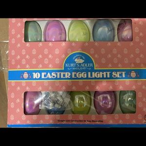 Glass Easter egg lights. 10 lights on white strand Never used.